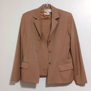 Casual Corner Tan Two-Piece Skirt Suit
